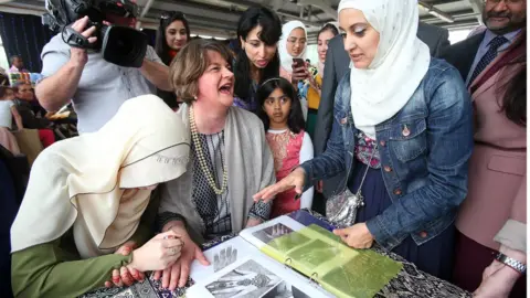 Pacemaker Arlene Foster attended a Muslim festival in Belfast earlier this month