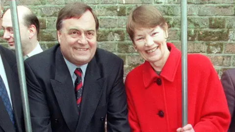 PA Media File photo dated 07/04/99 of (then) Deputy Prime Minister John Prescott being met by (then) Transport Minister Glenda Jackson, on his arrival at London's King's Cross Station. PA Photo. Issue date: Thursday June 15, 2023.