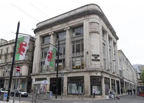 Getty Images The House of Fraser Howells store has had a presence in Cardiff since the 1860s