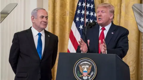 Getty Images Benjamin Netanyahu and Donald Trump (28/01/20)
