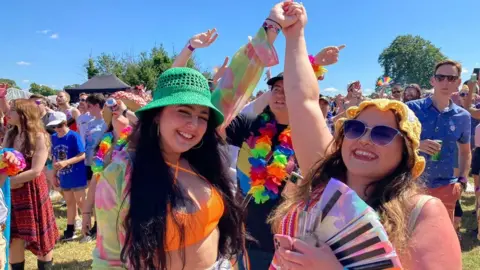 BBC People celebrating at the Pride Day Festival