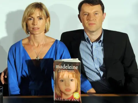 PA Media Kate and Gerry McCann giving a press conference in central London on 12 May 2011 on their newly published book, Madeleine