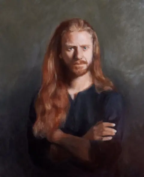 Grace Payne-Kumar A portrait of Niccolo, a life model and artist based in Florence