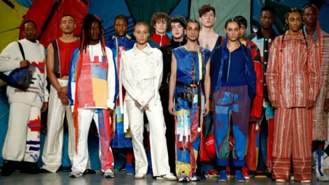 John Phillips/BFC A group of models on the runway