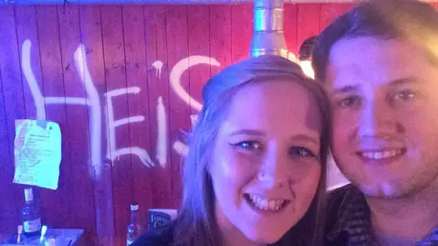 Becki Cobb Becki and Simon together on a night out