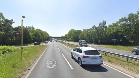 Google Average speed camera on the A338