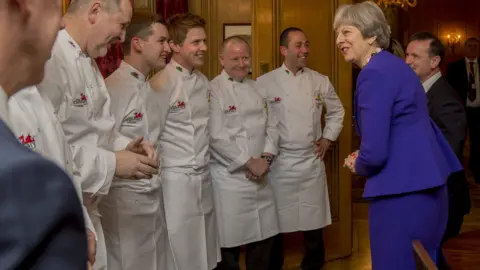 UK Government Theresa May meets Welsh chefs