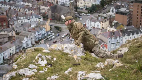 Crown A soldier on the Great Orme searching for Shenkin