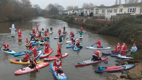 The Real Dorset SUP Community Festive Paddle