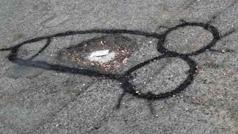 Teesside Connected A penis around a pothole