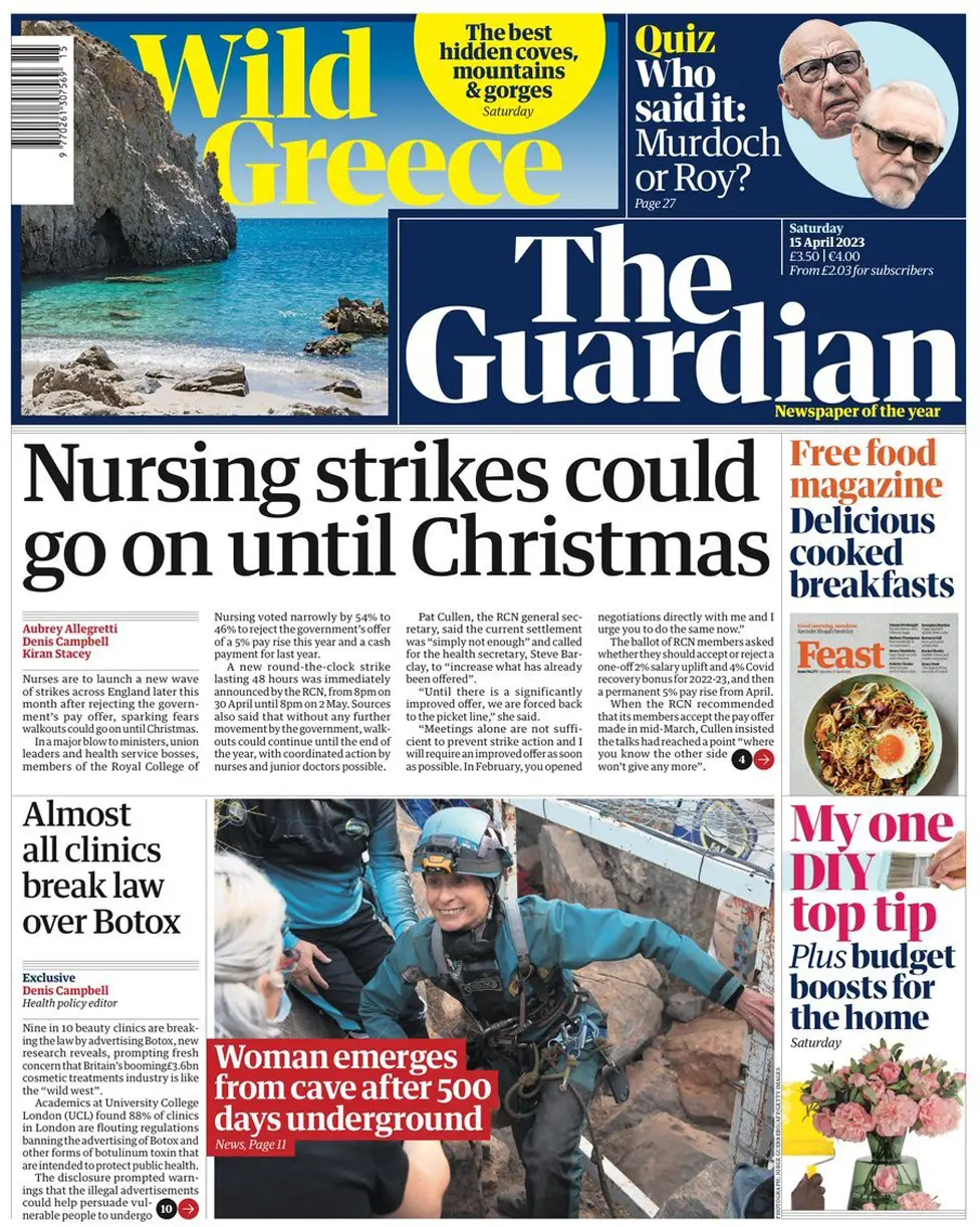 Guardian Front Page