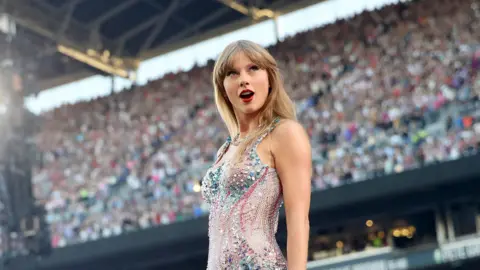 Getty Images Taylor Swift performs onstage during the The Eras Tour at Lumen Field, Seattle, on 22 July