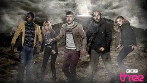 BBC / Dean Rogers  Daniel Kaluuya alongside co-stars in BBC Three drama The Fades.