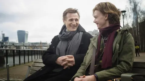 Comic Relief Liam Neeson and Thomas Brodie-Sangster