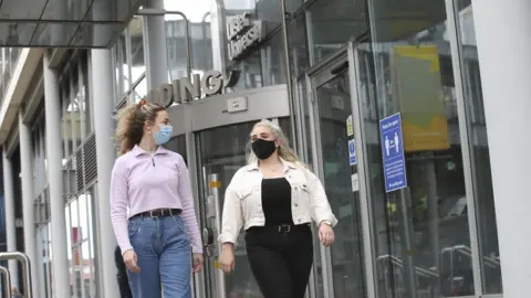 PACEMAKER two students outside an Ulster University building