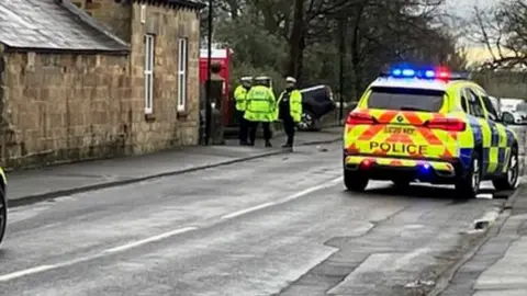 BBC Scene of collision in Harrogate