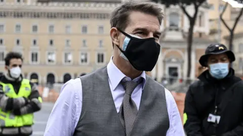 EPA Tom Cruise filming in Rome