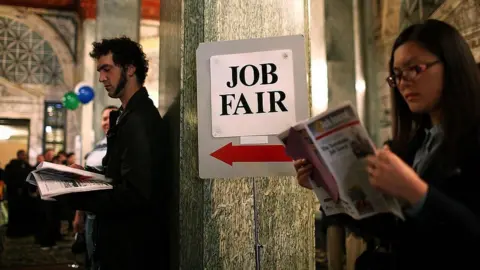 Getty Images Job fair in California (file photo)