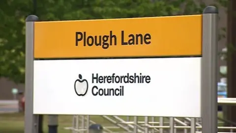BBC Herefordshire Council sign