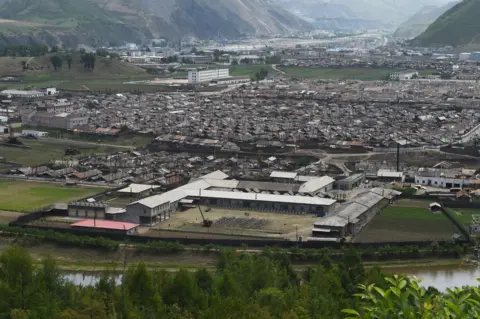 Getty Images An aerial shot of Musan in North Korea