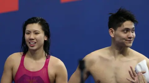 Getty Images Singapore swimmers Amanda Lim and Joseph Schooling