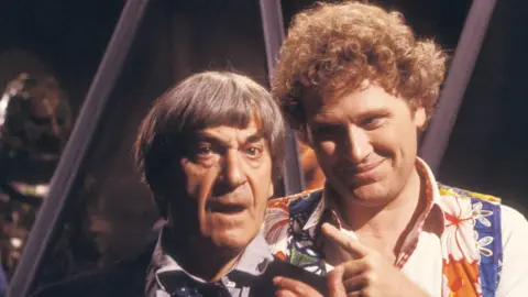 Patrick Troughton and Colin Baker in The Two Doctors