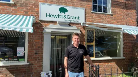 LDRS Butcher Tom Grant outside his shop