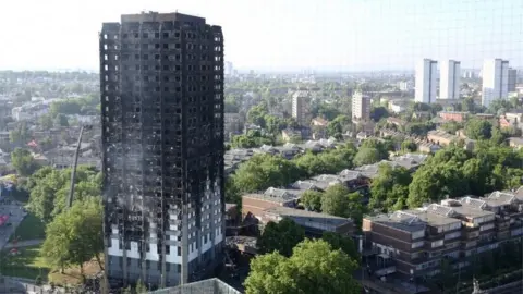 PA Grenfell Tower in west London