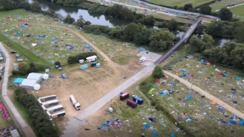 PA Media Tents left behind at Reading Festival