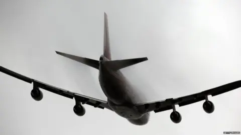 Getty Images Plane taking off from Heathrow