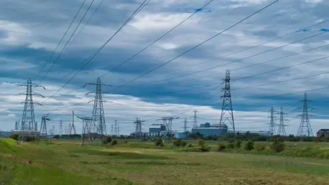 Getty Images Electricty pylons Deeside