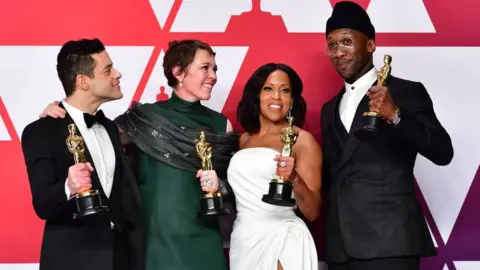 Getty Images Rami Malek, Regina King, Olivia Colman and Mahershala Ali