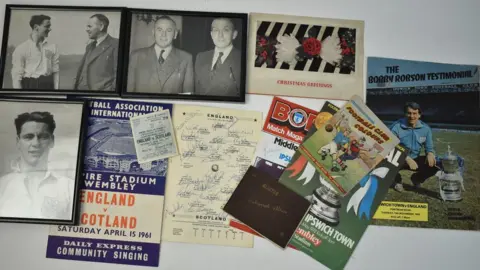 Anderson and Garland Bobby Robson memorabilia