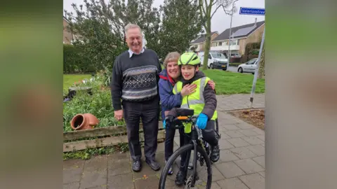 Family handout Joel and his grandparents in the Netherlands