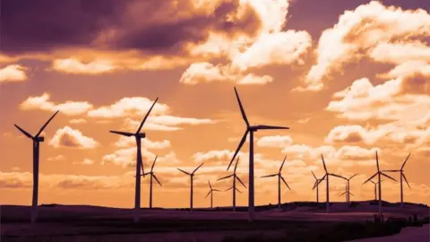 Getty Images Wind turbines