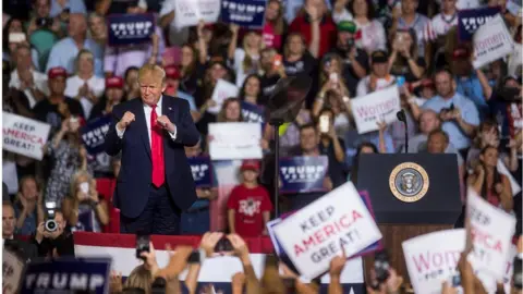 Getty Images Donald Trump at a rally