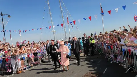 Getty Images The Queen during her Diamond Jubilee visit to Cowes in 2012