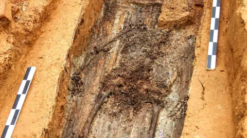 Getty Images The supposed remains of French General Charles Etienne Gudin de la Sablonniere in Smolensk, Russia, 7 July 2019