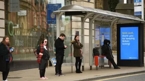 Getty Images Bus stop in Leeds city centre