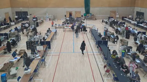 Luton Council  Election counting at Inspire Village, Luton