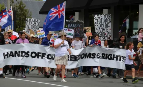 Getty Images Christchurch protest, 22 Jan 22