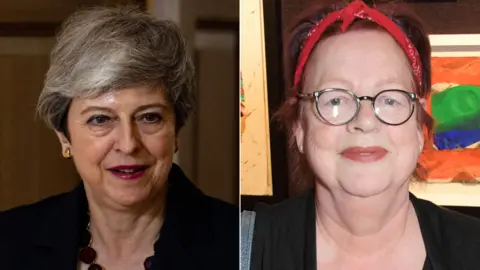 Getty Images Theresa May and Jo Brand