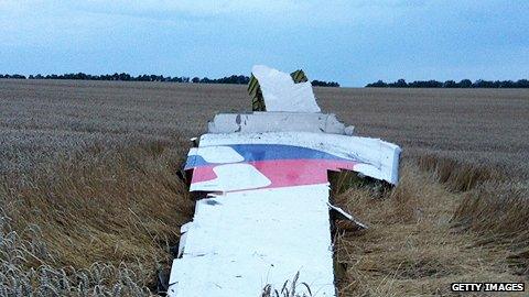 Wreck of Malaysian airliner in Ukraine