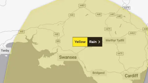 MET OFFICE Wales has been warned to expect heavy rain