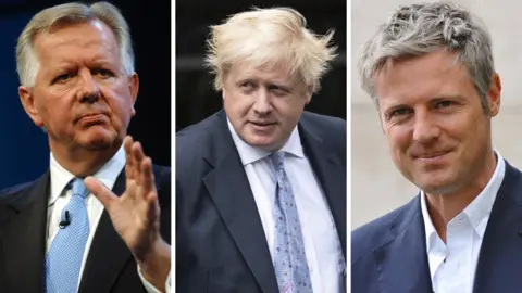 PA Steve Norris, Boris Johnson and Zac Goldsmith