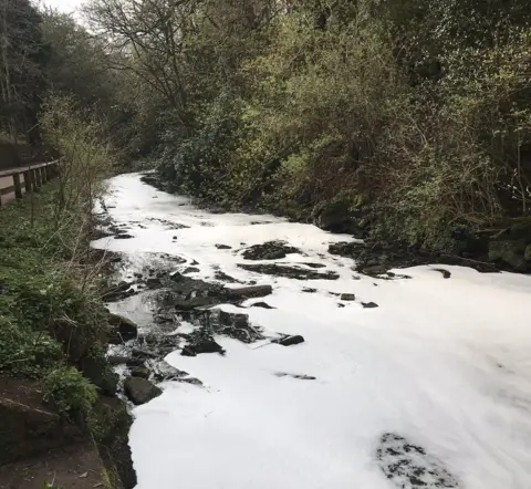 Foam in river