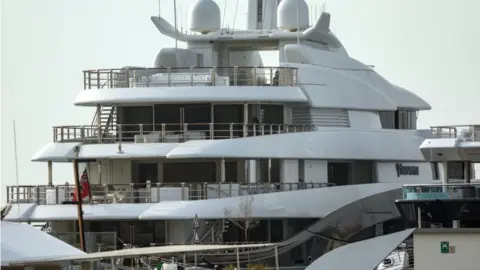 Getty Images The Nirvana boat docked in al-Rashid port in Dubai