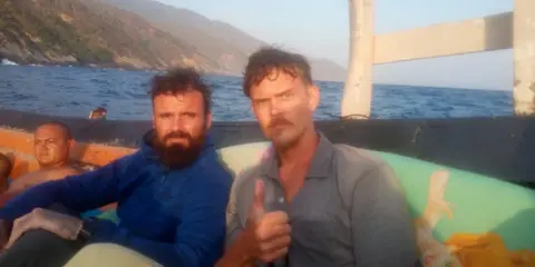 Twitter Luke and Airan after their capture