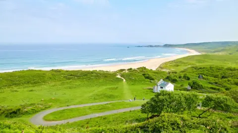 Getty Images A panoramic view of the coastline along Northern Ireland's north coast