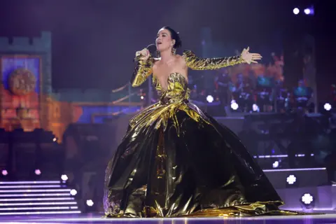 Getty Images Katy Perry performs on stage during the Coronation Concert on May 07, 2023